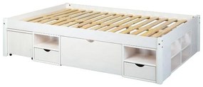 Inter Link Funkčná posteľ s 2 integrovanými nočnými stolíkmi (Till – biela, 160 x 200 cm)  (100180021)