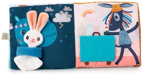 Lilliputiens - textilná knižka s aktivitami - dráčik Joe a jeho maznáčik