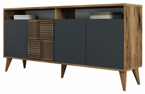 Skrinka Milan Walnut and Anthracite