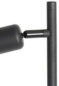 Dizajnová stojaca lampa čierna so zlatom 3-svetlo - Noud