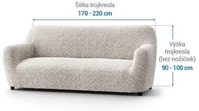 Bielastické poťahy VENEZIA béžová trojkreslo (š. 170 - 220 cm)