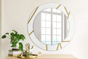Okrúhle ozdobné zrkadlo na stenu Lineárne zloženie fi 60 cm