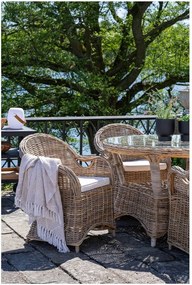 Ratanové záhradné stoličky v prírodnej farbe v súprave 2 ks Larisa – House Nordic