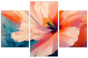 Obraz - Maľovaný kvet (90x60 cm)