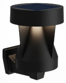 Philips Avery vonkajšie solárne nástenné LEDsvietidlo čierne, 1,8 W, 200 lm, 2700 K