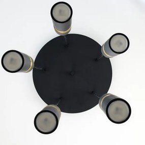 Jupiter 2014 - Luster na lanku ALAS 5xGU10/10W/230V čierna/zlatá