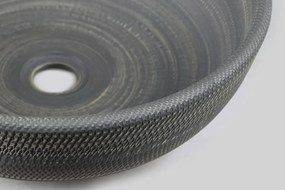 Sapho Sapho, PRIORI keramické umývadlo, priemer 41 cm, 15 cm, farba šedá so vzorom, PI024