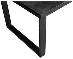 Jedálenský stôl z mangového dreva Cleveland Black 160x90 cm obdĺžnik Mahom