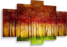 Obraz - Maľba listnatého lesa (150x105 cm)