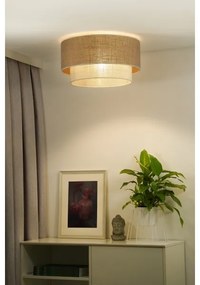 Duolla - Stropné svietidlo YUTE BOHO 1xE27/15W/230V pr. 45 cm hnedá/krémová