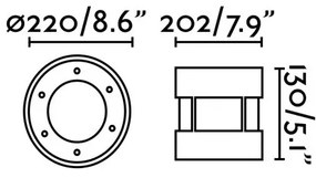 FARO 70587 - LED Vonkajšie nájazdové svietidlo SURIA-24 LED/24W/230V IK08 IP67
