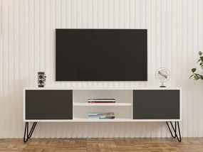 TV stolík/skrinka Sosiki (biela + antracit) . Vlastná spoľahlivá doprava až k Vám domov. 1095142