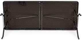Bestent Cateringový stôl skladací 180cm Brown Rattan