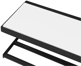 Sapho Sapho, SKA Nástenná polica, čierna mat 450x140x160mm s bielou MDF policou, SKA401