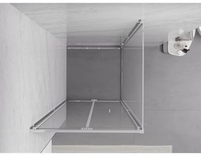 Mexen Exo, sprchovací kút so skladacími dverami 75 x 75 cm, 6mm číre sklo, chrómový profil, 816-075-075-01-00