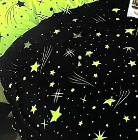 Obliečky STARLUX BLACK and LIME 7 dielna sada 140x200 cm