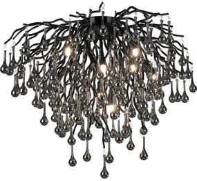 Paul Neuhaus 8091-18 - Prisadený luster ICICLE 9xG9/40W/230V priemer 50 cm čierny