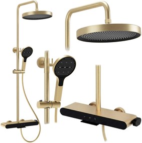 Rea Farel, sprchový set s vaňovým výtokom, zlatá matná, REA-P0355