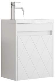 Nástenná skrinka s umývadlom Houseland Mavon 40 cm biela