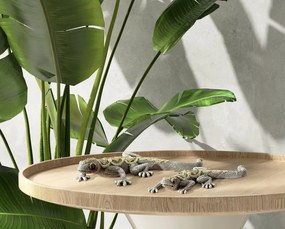 DEKORAČNÁ SOŠKA GATOS 20X8X3 CM STRIEBORNÁ