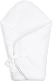 Mušelínová zavinovačka s lemovaním biela 70x70cm