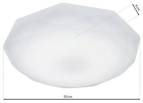 Stropné LED svietidlo Hex, 1x LED 24w, 4000k, (fi 50 cm), w