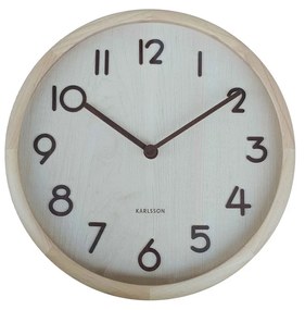 Karlsson 6021WD dizajnové nástenné hodiny biela, pr. 30 cm