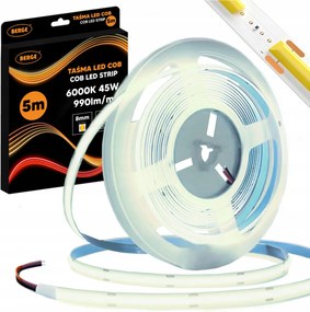 BERGE LED pásik COB Neon 12V - 480D - 9W/m - IP20 - 990lm - 5m - studená farba