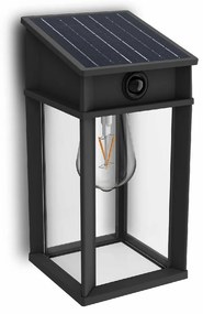 Philips Geri UltraEfficient solárne LED svietidlo so senzorom antracit, 3,2 W, 500 lm, 2700 K