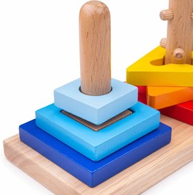 Bigjigs Toys Nasaď a otoč, drevená hračka