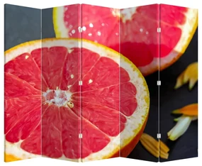 Paraván - rozkrojení grapefruity (210x170 cm)
