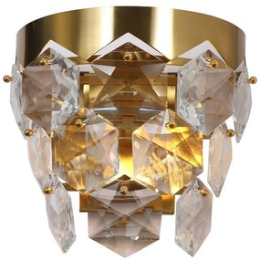 Krištáľové nástenné svietidlo GRACE 2xE14/40W/230V zlatá