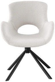 Biele čalúnené jedálenské kreslá v súprave s podrúčkami 2 ks Amorim – House Nordic