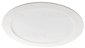 KANLUX Vstavané LED vonkajšie osvetlenie XEDA, 18W, teplá biela, 22cm, okrúhle, biele