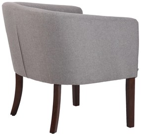 Design-Shop Kreslo Nemea - látka, drevené nohy antik tmavé - Sivá