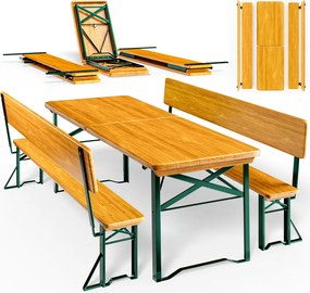 Pivný set PRAKTIK s operadlami, 170cm, hnedá Jurhan