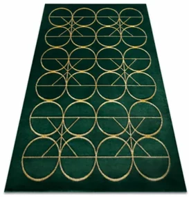 Koberec EMERALD exkluzívny 1010 glamour, styl kruhy fľaľkovo zelený / zlatý