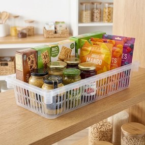 Orion Úložný kôš, box a organizér extra hlboký 50 cm x 20 cm INVA, transparentný