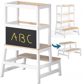Spielwerk Učiaca veža PLAY borovica, 93x56x49, biela/prírodná hnedá