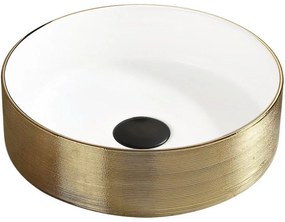 Mexen CLARISA umývadlo, 36 cm, biela/zlatá, 22073655