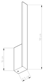 LAHTI L Nástenné svetlo 3000K, čierna TH.195 - Sollux