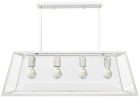 PLX Dizajnové závesné osvetlenie nad jedálenský stôl NORTH LAS VEGAS, 4xE27, 60W, biele