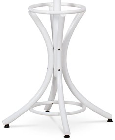 Drevený masívny vešiak biela matná, 185 cm