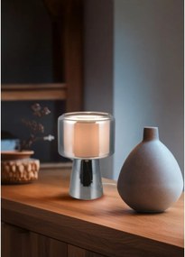 Sivá stolová lampa (výška 29 cm) Rocka – Trio