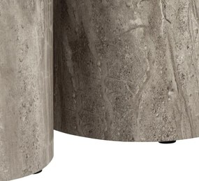 Sada 2 ks odkládacích stolků DICE šedý mramor