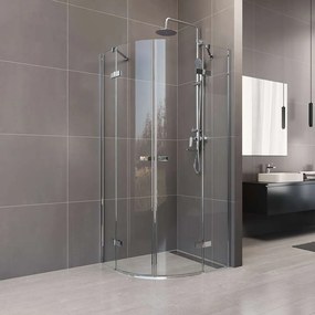 Mereo Mereo, Sprchový kút, Novea, R 550, 90x90x200 cm, pantový, chróm ALU, sklo číre 6 mm, EC, MER-CK70101Z