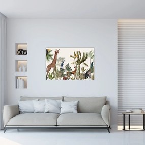 Obraz - Džungľa plná zvieratiek (90x60 cm)