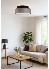 Stropné svietidlo GRACE 1xE27/60W/230V pr. 40 cm čierna/šedá