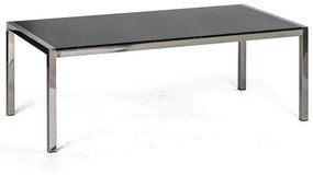 Konferenčný sklenený stôl TAZ, 120 x 60 x 43 cm, čierny