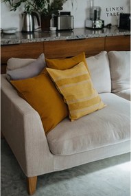 Ľanová obliečka na vankúš 40x40 cm Amber Bronze Stripes – Linen Tales